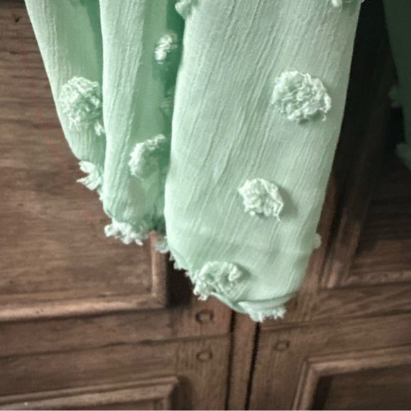 Mint Green Textured Women's Top whimsical - Picture 5 of 8